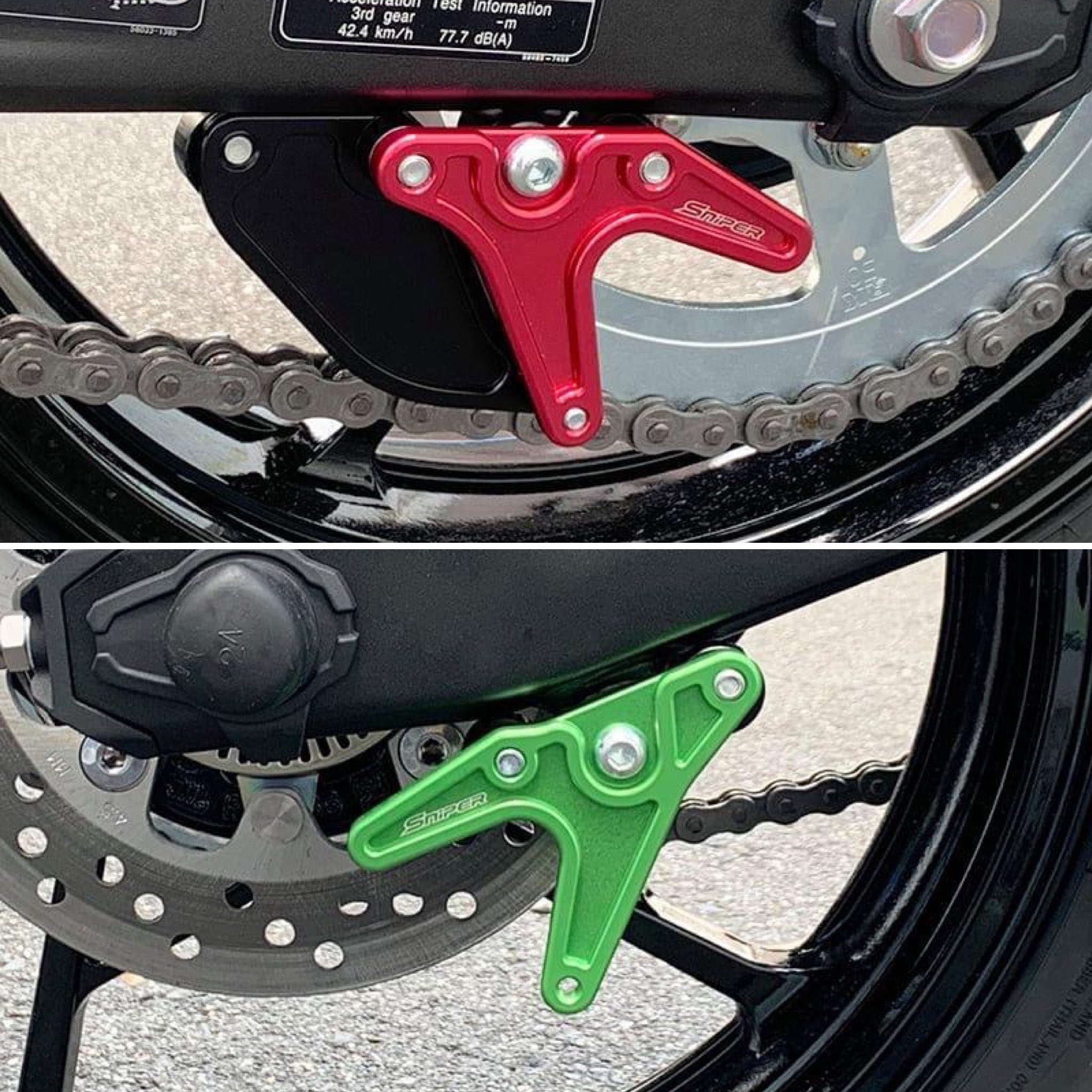 詰替え 【品】スナイパー ZX25R スタンドフック 黒 スプロケットガード