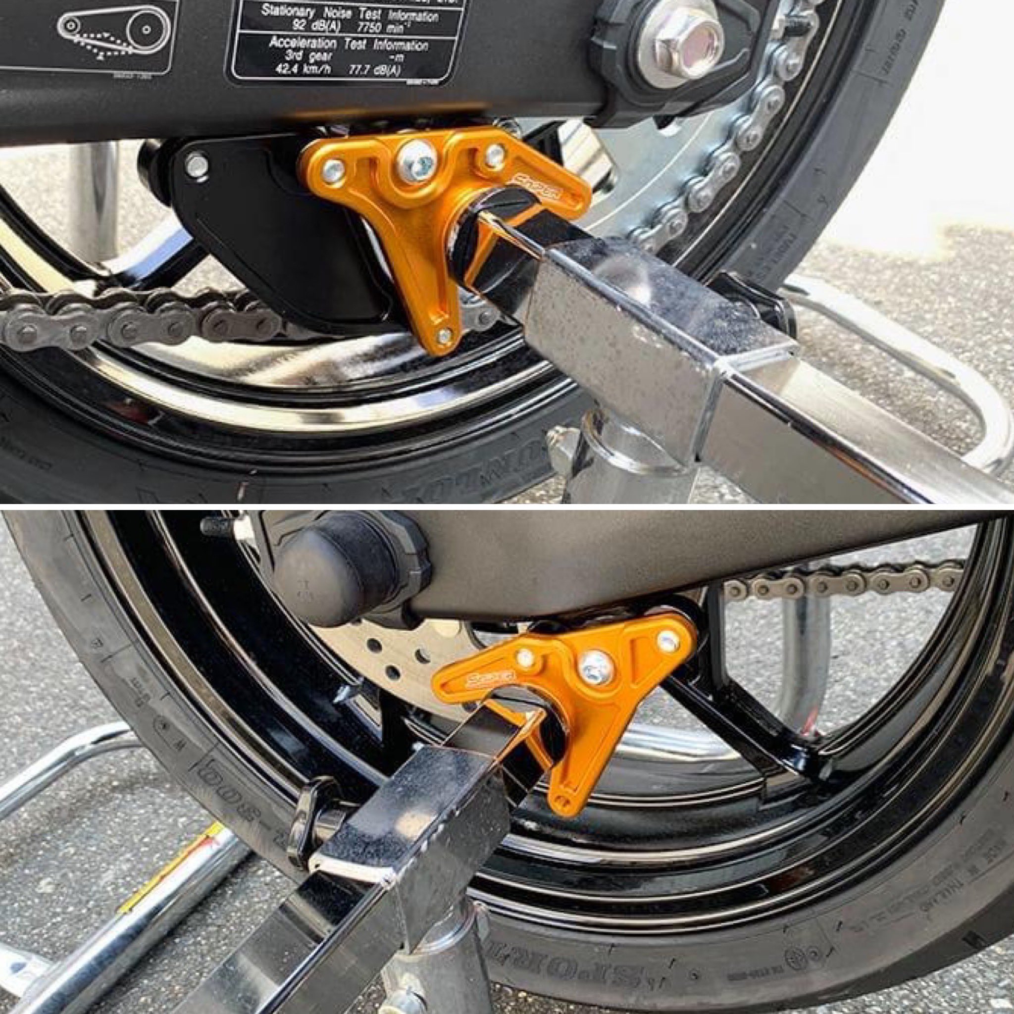 詰替え 【品】スナイパー ZX25R スタンドフック 黒 スプロケットガード