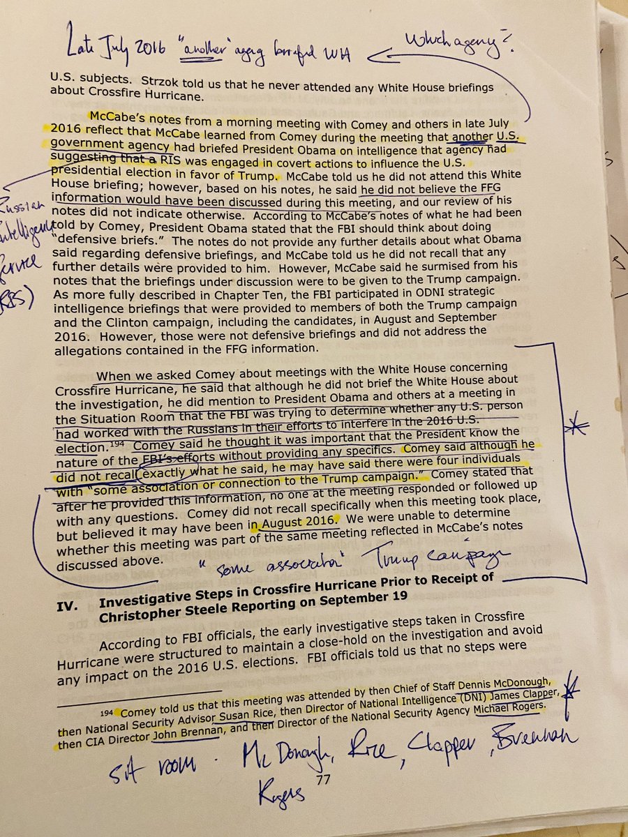 CONTEXT: If Crossfire Hurricane officially opened July 31, 2016, who was the other “government agency” + how significant was its brief to the WH? Does “late July” in fact mean BEFORE the FBI Russia probe opened  @CBSNews