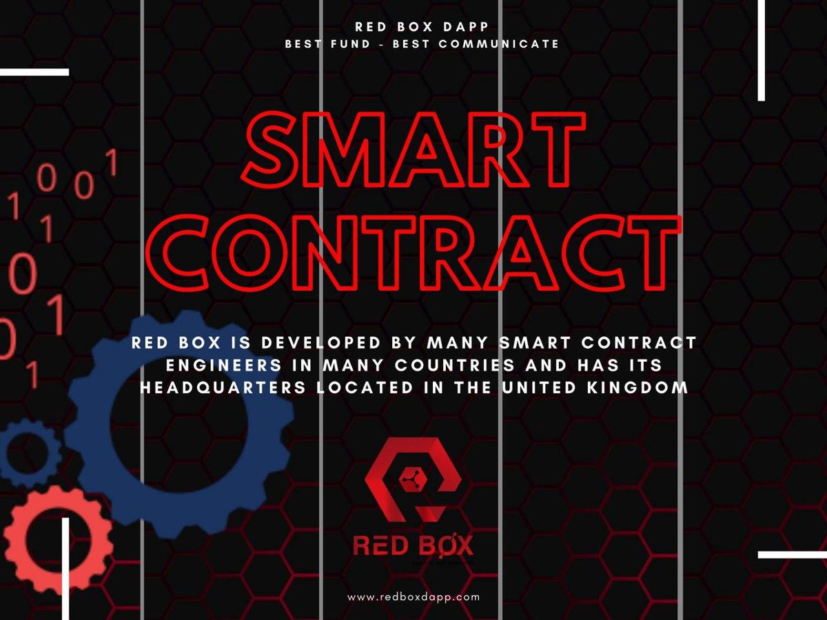 RedBoxDapp's tweet image. SMART CONTRACT 
RED BOX IS DEVELOPED BY MANY SMART CONTRACT ENGINEERS IN MANY COUNTRIES AND HAS ITS HEADQUARTERS LOCATED IN THE UNITED KINGDOM