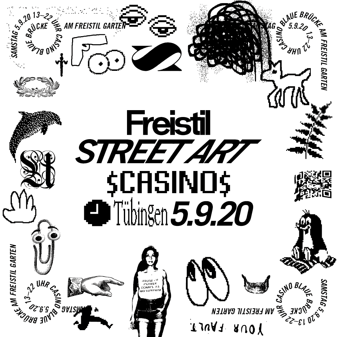 #streetart #festival Offenes #Straßenatelier Samstag, 5.9., 13-22 Uhr am Freistil Garten/Baustelle Casino/Blaue Brücke #Tuebingen #graffiti und #sound Die Kumbelz, THC Beats, Schwierzi Schwirz