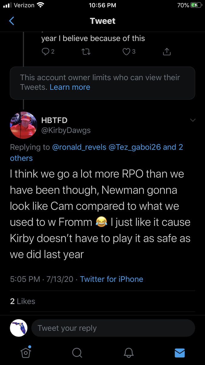 Nailed it again, KirbyDawgs. Newman does look like Cam the way he bounced before he could ever start a game.  https://twitter.com/kirbydawgs/status/1282783352429453312