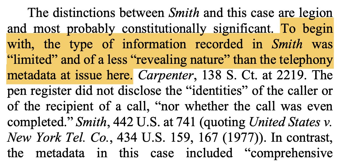 The court noted that call records today are more revealing than they were in 1979.