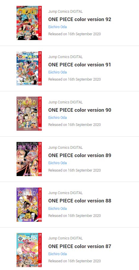 Alvin Laurentius Im Ready One Piece Digital Colored Comics Vol 87 92 Will Be Released At Sept 16th
