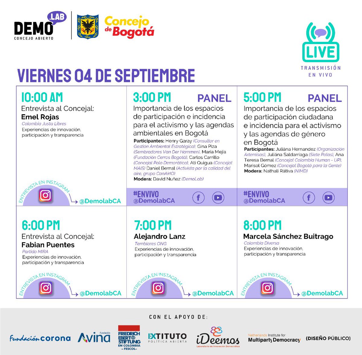 andresonzaga's tweet image. Continúan las actividades de @DemoLabCA #DemoLabEnElConcejo creadas para abrir conversaciones abiertas con la ciudadanía. Puedes conectarte desde las 10:00 a.m. a través de facebook.com/demolabca