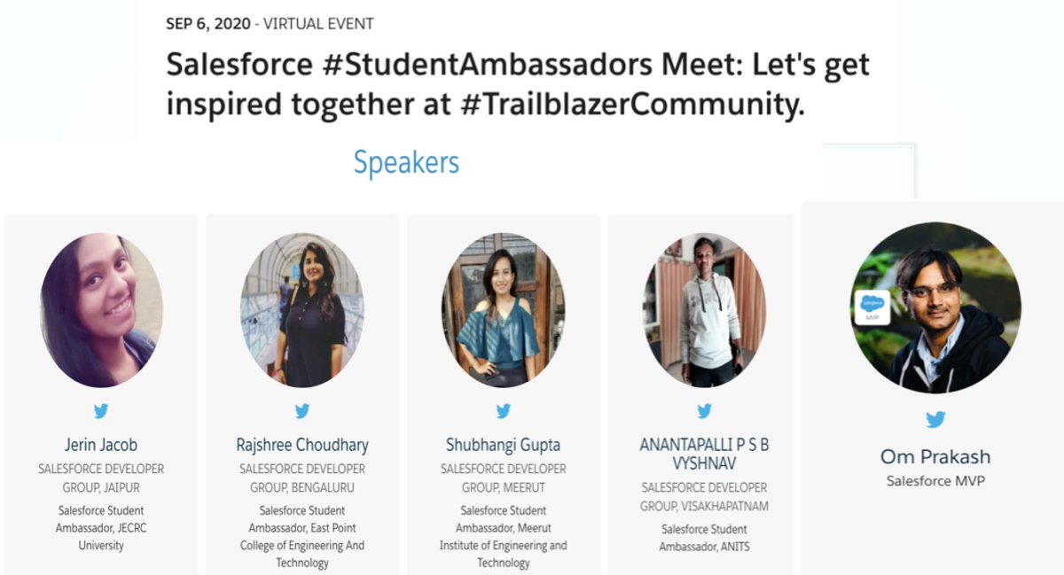 When you need motivation for skill up- look at the Students who believe in learning in-demand skills &amp; inspire many more with their journey.
Invite you to join us #Salesforce #StudentAmbassadors Meet at virtual #MotihariMeetup #TrailblazerCommunity
bit.ly/StudentAmbassa…