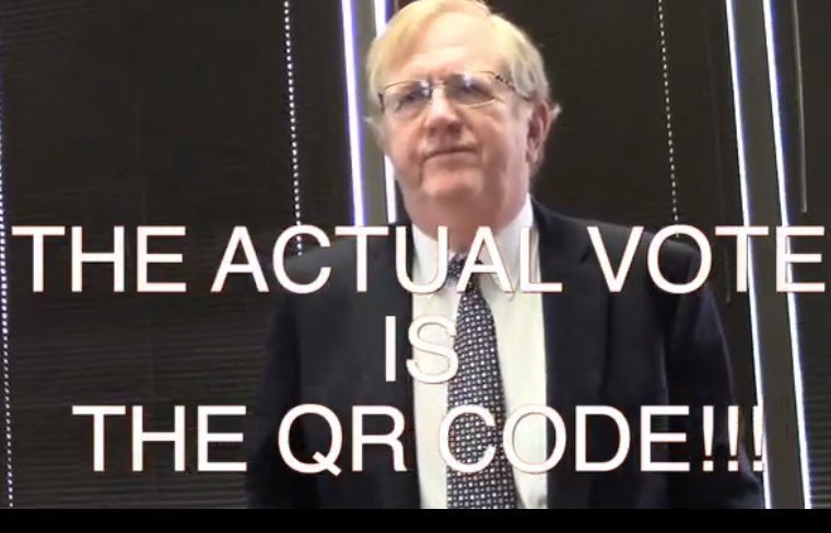 Becker is now literally partners with Georgia’s Secretary of State, one of the worst vote suppressors in the country who plans to count QR codes as votes. Becker has vociferously defended this crap voting system. 8/