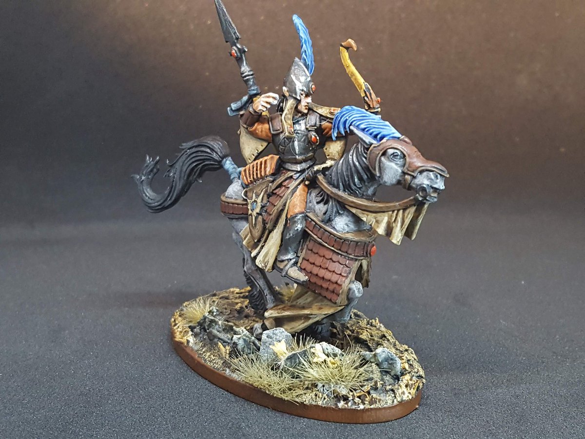 tikibelly_kehoe's tweet photo. @WarComTeam I guess he is a "Dark Rider" now. (3rd tweet is charm for spelling all hashtags correctly) #WarhammerCommunity #aelf #aleves #ageofsigmar https://t.co/DrXhnwLUFU