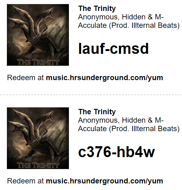 HRSUnderground's tweet photo. MAKE WAY FOR THE TRINITY!!
or just grab a #free #download... #undergroundrap #undergroundhiphop #hardcore #boombap #freedl #freecodes #freedlcodes #codes #bandcamp https://t.co/8VEY9Aw2zh