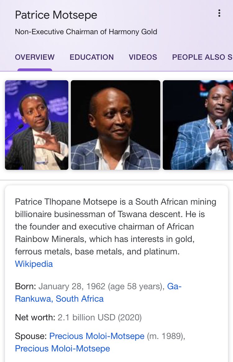 147/ PATRICE MOTSEPEGOLD/PRECIOUS METAL MINING - AFRICAStood with [BO] as BO criticized POTUS in a Mandela speech (SHAD0W PRESlDENCY?)Bent the knee to  @realDonaldTrump but in January 2020, he bent over for the mob & apologized for saying “Africa loves you” to  @POTUS