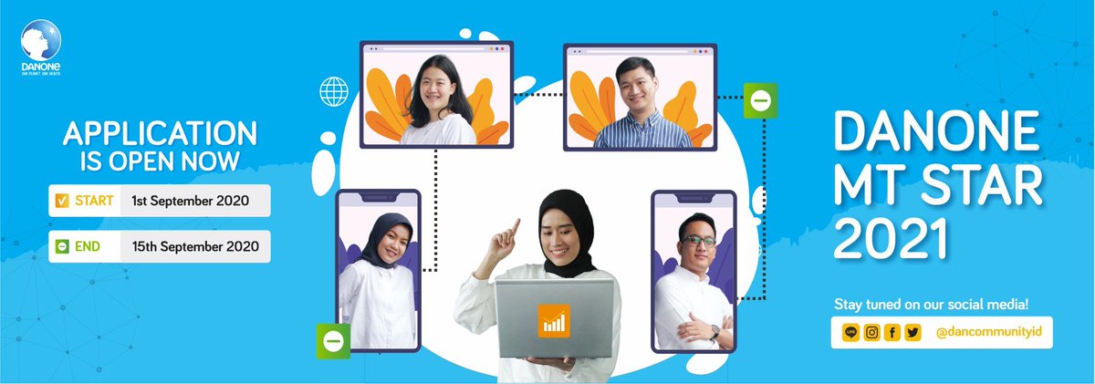 OPPSforID's tweet photo. Danone MT Star 2021
Details :
https://t.co/1bmYELrgl5
#OPPORTUNITIESforID #JobVacancy #Jobs #LowonganKerja #Loker #MTProgram #DanoneMTStar #Danone https://t.co/Bz8VT5pizV