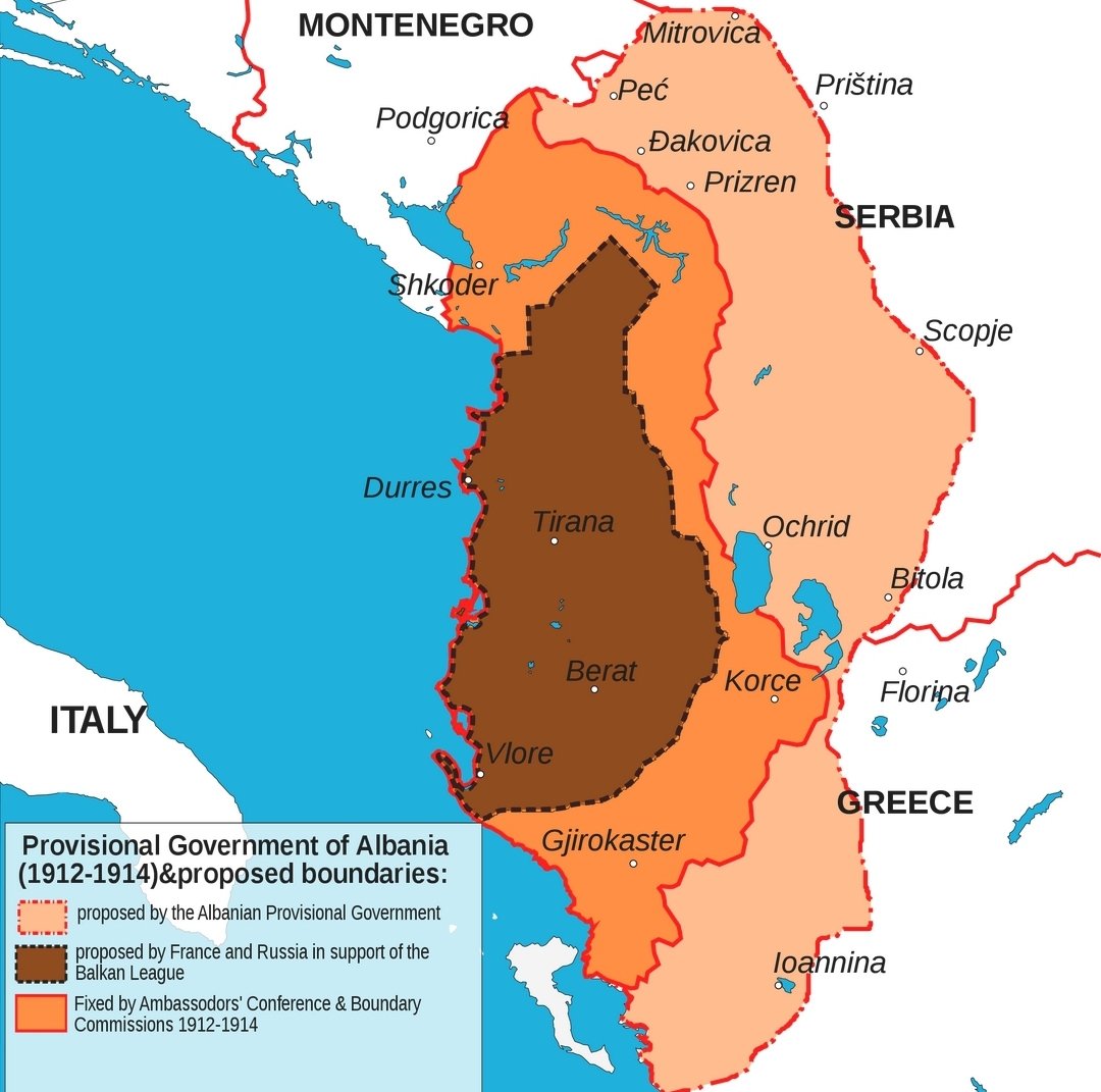 19) Bulgaria, even though defeated, managed to get some land as well. Albanians, who just at the end of Balkan Wars turned back to Ottomans, were given the territory of Albania only, although they had a bizzare requirement - to get the land of so called "Greater Albania". 