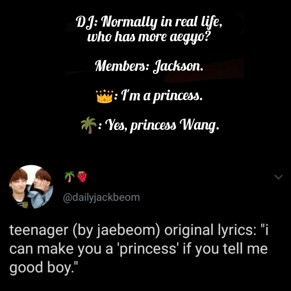 A Princess Story... and Jackson said "Im Prince and Wang Princess"