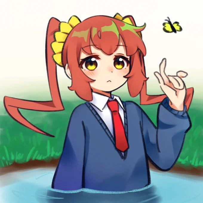 お池にはまったぎゅんれちゃん 
