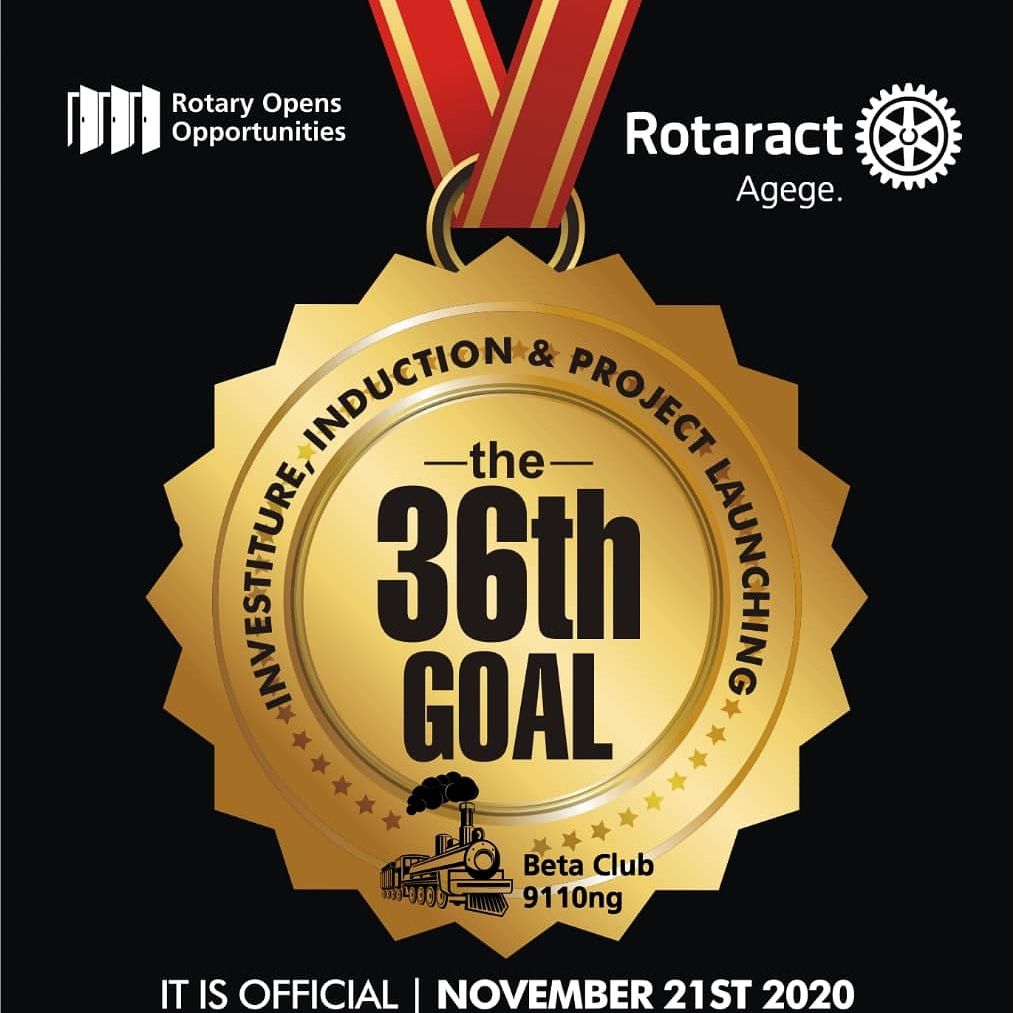 AgegeRotaract's tweet photo. ROTARACT CLUB OF AGEGE DISTRICT 9110 NIGERIA

Anticipate🔅🔅🔅

_SATURDAY,NOVEMBER 21ST 2020._

*#The36thGoal*
*#Rotagege*
*#Investiture*
*#Induction*
*#ProjectLaunching*

More Details Coming Soon https://t.co/9XOLAsXKJx
