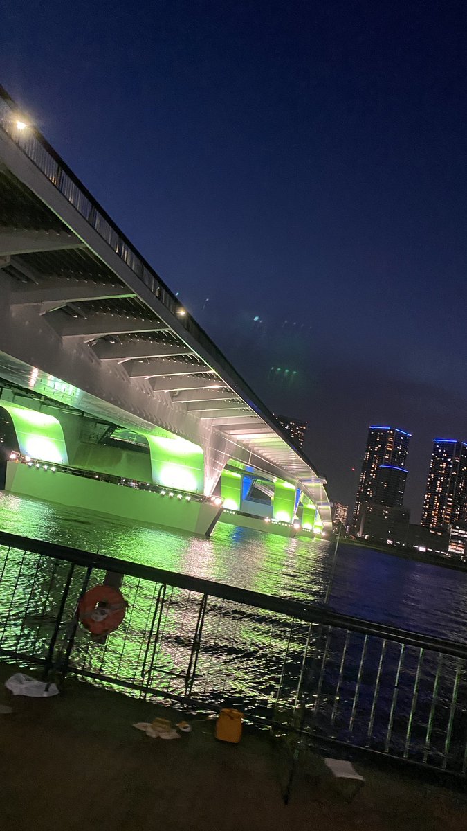 RUITAWAMAN's tweet photo. 豊洲大橋いい感じ https://t.co/BR5MHyVpeA