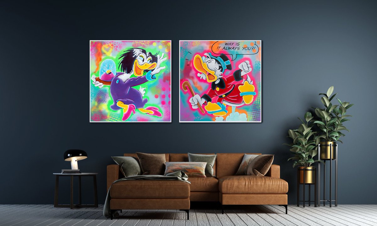 MarioStroitz's tweet photo. Closeup of the new artwork „always you“ 😆😆😆 
#art #artwork #artist #comicart #comicstyle #popartstyle #popart #sprayart #dagobertduck #disney #gundelgaukeley #alwaysyou #urbanart #colorful #painting #drawing #funny #love #numberonedime #luckydime #grafitti #artgallery #artmaja https://t.co/JovC2ohoAb
