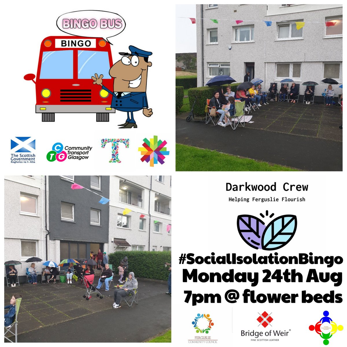 CrewDarkwood's tweet photo. @RenCouncil We have been keeping everyone active over the summer by way of the now infamous #StreetSlosh as part of our #SocialIsolationBingoBus venture. We are hoping to introduce a new street dance throughout September #Jerusalema Heading to Corseford on Monday #CovidConnectingCommunities https://t.co/C84vt0Undg