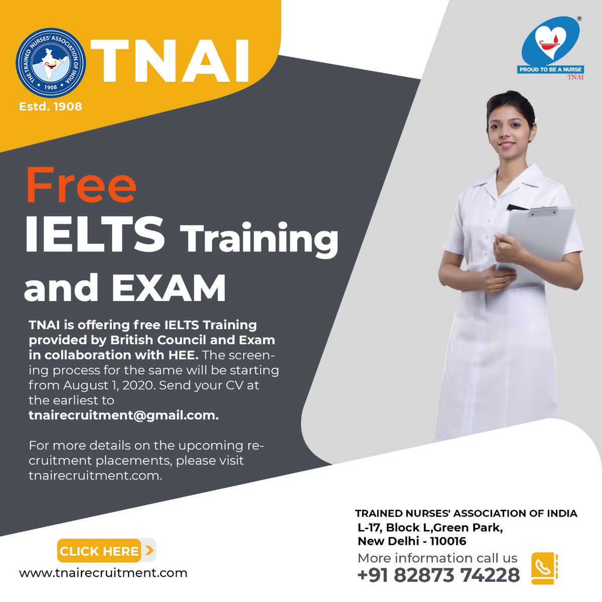 The Trained Nurses' Association of India (TNAI) (@tnainationalhq) on Twitter photo 