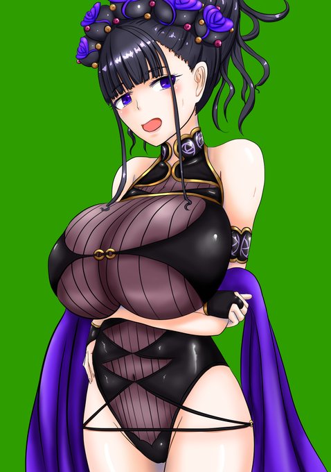 水着紫式部さんのイラスト 