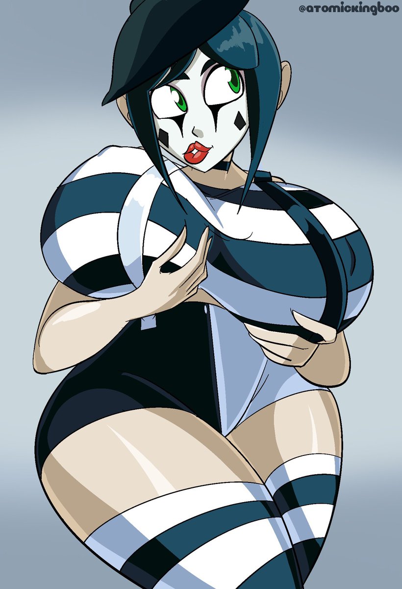 An Art Trade of @LynnDomonica’s Mime OC, Madeline. 