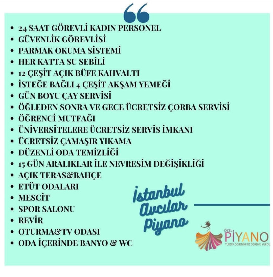 KizPiyano's tweet photo. 📌 24 saat ulaşabileceğiniz telefon numaralarımız
📞 0 5527393910
📌 ÜNİVERSİTELERE ÜCRETSİZ SERVİS
📌 GÜNDÜZ VE GECE ÜCRETSİZ ÇORBA SERVİSİ
📌 GÜN BOYU ÜCRETSİZ ÇAY SERVİSİ
📌12 ÇEŞİT AÇIK BÜFE KAHVALTI
📌 4 ÇEŞİT AKŞAM YEMEĞİ
📌 ÜCRETSİZ ÇAMAŞIR YIKAMA
📌 TÜM KATLARDA SU SEBİLİ https://t.co/zGbYvtHqDs