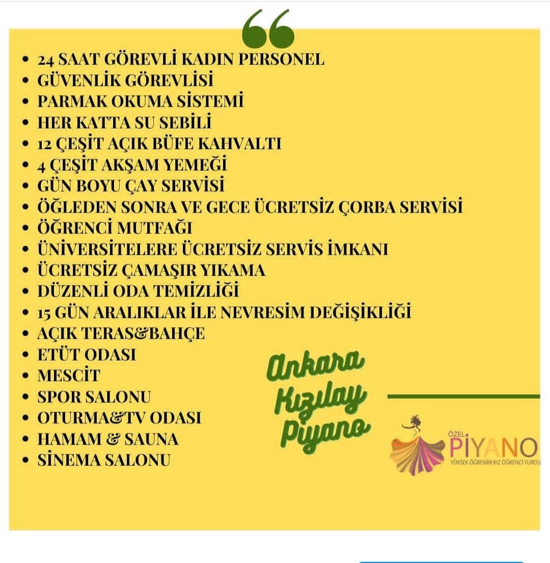 KizPiyano's tweet photo. 📌 24 saat ulaşabileceğiniz telefon numaralarımız
📞 0 5494392930
📌 ÜNİVERSİTELERE ÜCRETSİZ SERVİS
📌 GÜNDÜZ VE GECE ÜCRETSİZ ÇORBA SERVİSİ
📌 GÜN BOYU ÜCRETSİZ ÇAY SERVİSİ
📌12 ÇEŞİT AÇIK BÜFE KAHVALTI
📌 4 ÇEŞİT AKŞAM YEMEĞİ
📌 ÜCRETSİZ ÇAMAŞIR YIKAMA
📌 TÜM KATLARDA SU SEBİLİ https://t.co/4MdVJmJidF