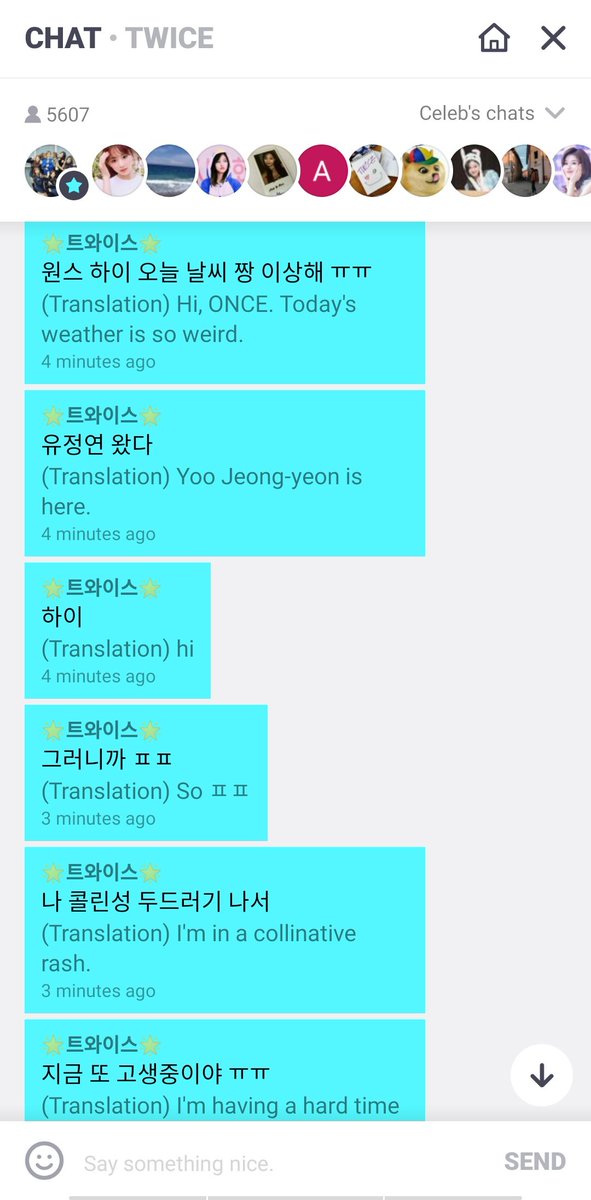 Bits Jeongyeon On Vlive Chat T Co N5zqkaidv5 Twitter