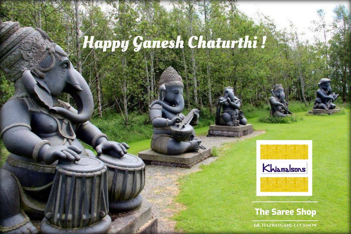 khiamals's tweet photo. Happy Ganesh Chaturthi!! β¨ππ»β¨
#GaneshChaturthi #DesiFestivals #Khiamals #Khiamalsons #68Hazratganj #Hazratganj #Lucknow #India #Saree #Sarees #TheSareeShop #Sari #LucknowShopping #LucknowCity #HeyLucknow https://t.co/iq9ZjJy8Vo