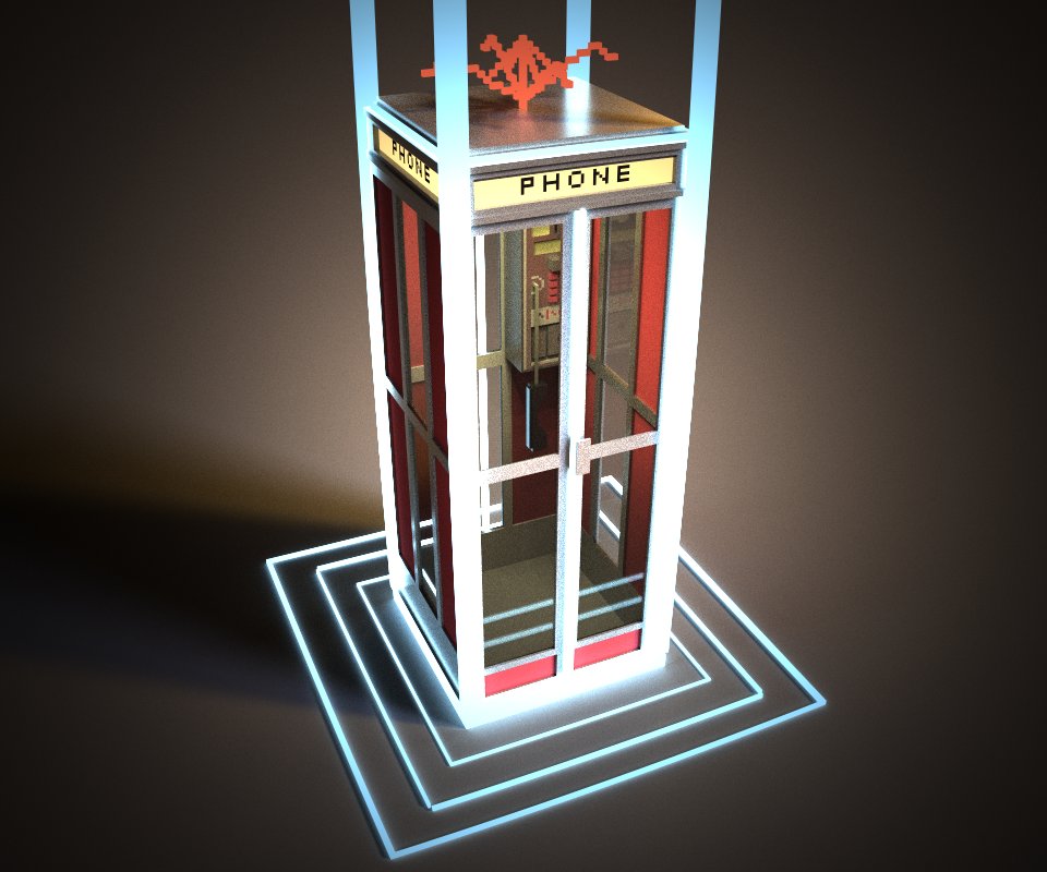 GameHologram's tweet photo. Outdoor aluminum modern phone booth 360 teleport renders #gameart #voxel #voxelart #magicavoxel #synthwave #BillandTed #billandtedfacethemusic https://t.co/0M44mRLEA0