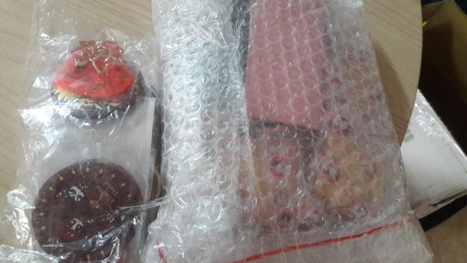 Things just arrived in the mail!💗
Thank you so much @todoketai1 and @ryuu_Hazbin !💕😭💕 i love all of the things you two created!😭💗 