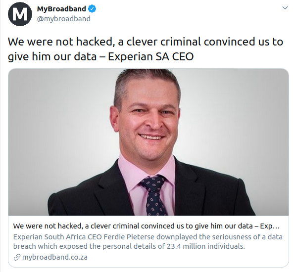 malwrhunterteam's tweet photo. "We were not hacked, a clever criminal convinced us to give him our data"
😂 https://t.co/wayM26eHCN