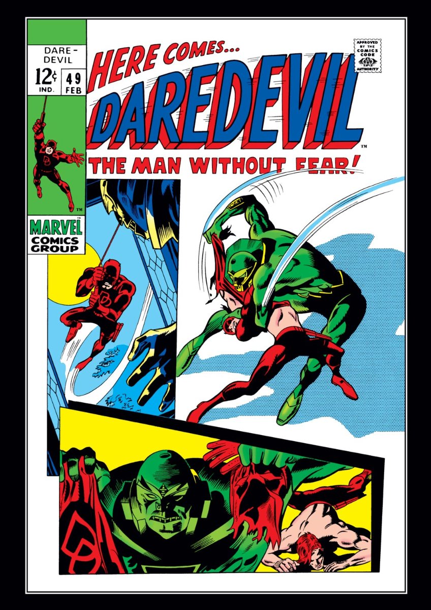 Daredevil Vol 1 #49-51Feb-Apr 69by Stan Lee, Roy Thomas (W), Gene Colan, Barry Windsor-Smith (P), George Klein, Johnny Craig (I), Artie Simek, Herb Cooper(L)First appearance of Starr Saxon, who will go on to be the second Mr. Fear and then Machinesmith. http://www.supermegamonkey.net/chronocomic/entries/daredevil_49-51.shtml