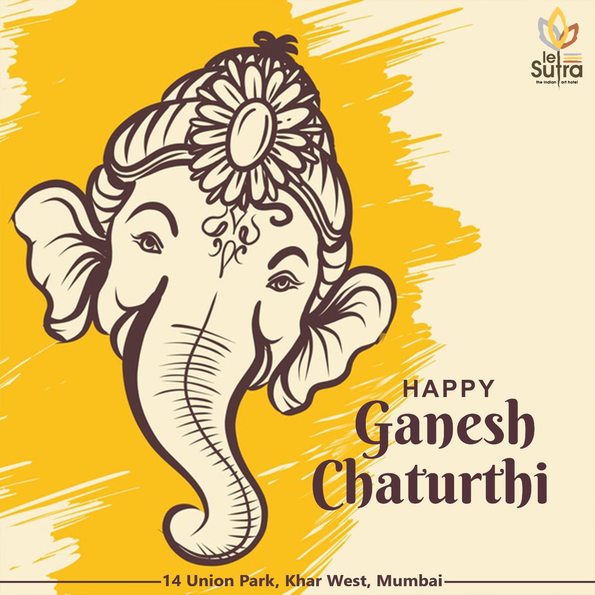 LeSutraHotel's tweet photo. Ganapati Bappa Morya! 

Lord Ganesha brings with him hope and blessings. Hope for better times to come, with loads of happiness and prosperity. 

Le Sutra wishes you all a very happy Ganesh Chaturthi. Stay blessed and safe. 

#GaneshChaturthi #LeSutra #Mumbai #IndianFestival https://t.co/S2aw4iPQME