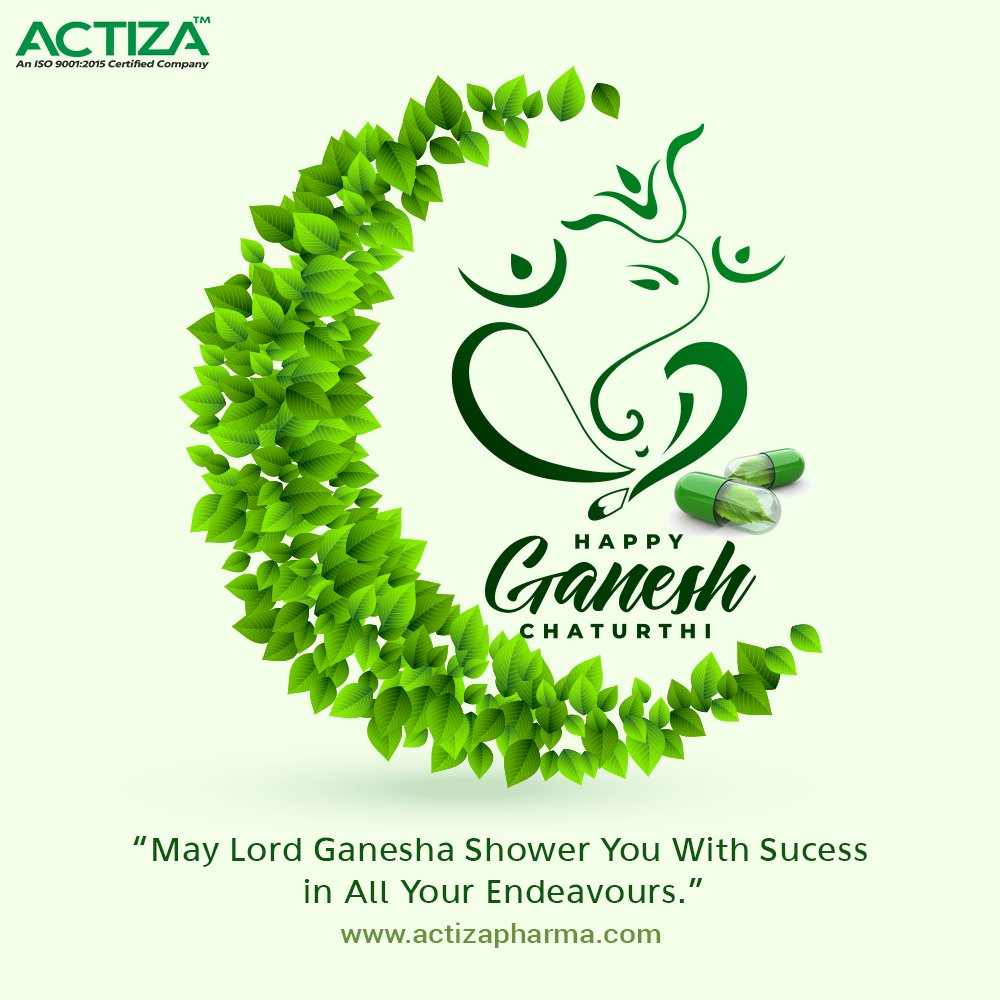 actizapharma_'s tweet photo. May Lord #Ganesha bless you with all the good #Health, wealth &amp; success. #ActizaPharma wishes a very #HappyGaneshChaturthi 

#GaneshChaturthi #lordganesha #GaneshChaturthi2020 
#ganeshabless #stayhealthy #staysafe #Festival #Celebration #Ganeshotsav https://t.co/oVgM70Py79