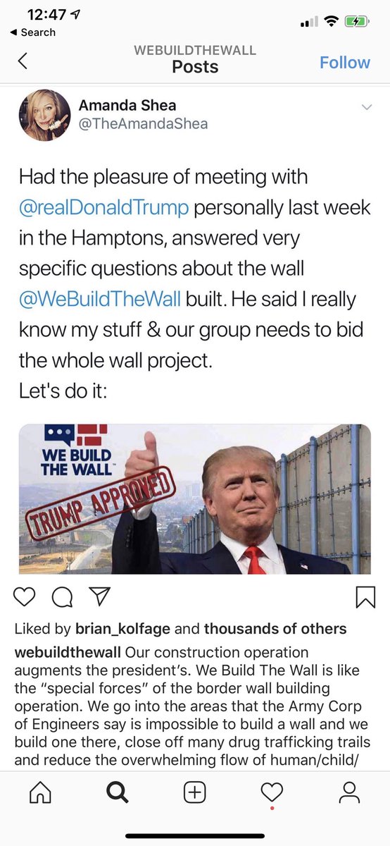 Trump approves We Build The Wall mesaaging