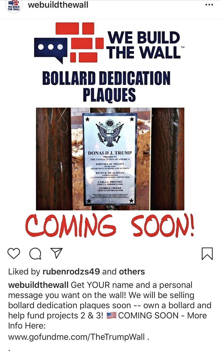 Trump approves We Build The Wall mesaaging