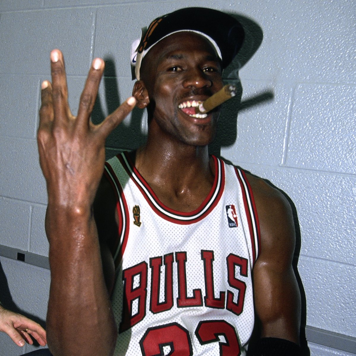 chicagobulls's tweet photo. Hey MJ, which draft pick we got again? https://t.co/vkLMFGbqK9