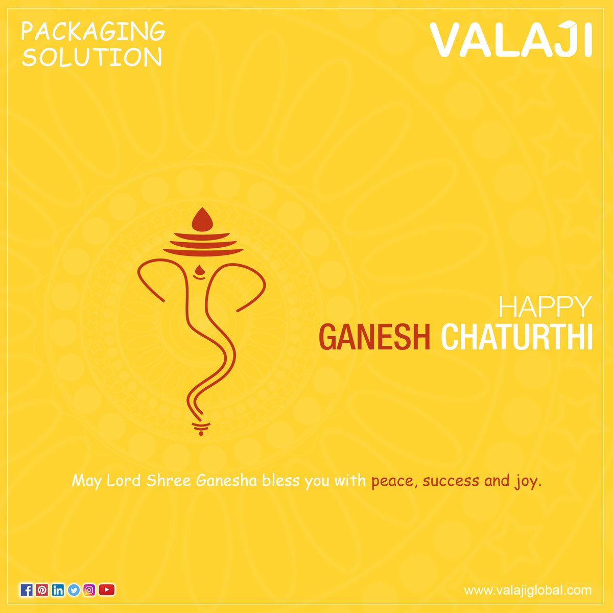valajiglobal's tweet photo. On this auspicious occasion of Ganesh Chaturthi, lets spread love and harmony amongst each other and #Pray for a life full of wisdom and good fortune. Wish you and your family a prosperous Ganesh Chaturthi!  #HappyGaneshChaturthi #ganpatibappa #गणेश_चतुर्थी #lordganesha #valaji https://t.co/leum7gfjvt