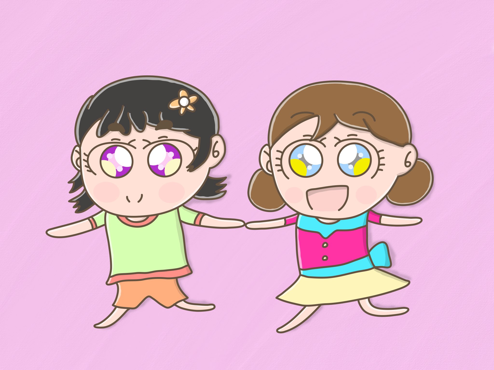 تويتر Aki イラストレーター على تويتر 一緒に手を繋いで歩いている女の子たち イラストレーター イラスト 毎日イラスト 子供 女の子 幼稚園 保育園 保育士 友達 手 イラスト好きな人と繋がりたい かわいい 絵描きさんと繋がりたい T Co