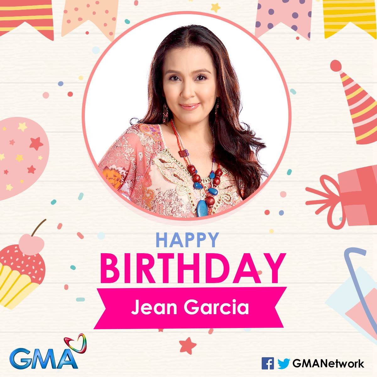 Happy Birthday to Kapuso actress Ms. JEAN GARCIA! Many more birthdays to come.   