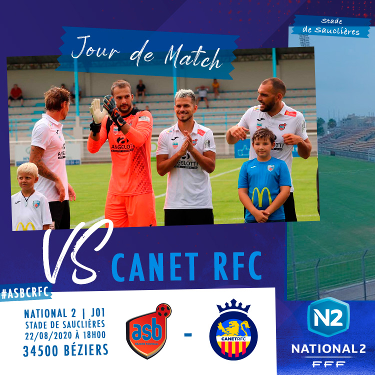 ASBeziersFoot's tweet photo. 💥 JOUR DE MATCH
📅 Samedi 22 Aout
⚽ #National2 - Journée 01
🆚 @canetRFC
📍 @VilleDeBeziers
🏟️ Stade de Sauclières
⌚ 18h00
😷 Port du masque obligatoire
#ASBCRFC
---
🔵🔴 #TeamASB https://t.co/exRWRrmNrS
