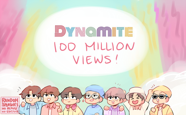 Randomsplashes's tweet photo. shining through the city with 100 million views, light it up like dynamite!

#BTS #BTS_Dynamite #Dynamite100M #BTSARMY @bts_twt https://t.co/SYIOuTavgF