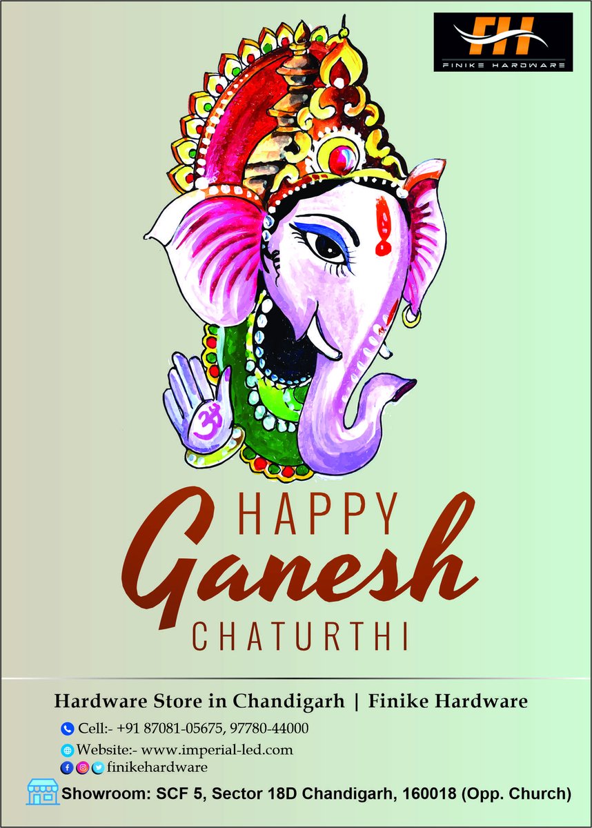 FinikeHardware's tweet image. #HappyGaneshChaturthi | @FinikeHardware 
May Lord Ganapati always give you many reason to be happy
For More Information :-
Call Now :- +91 97780-44000 97785-44000
Web :- finikehardware.com
#ganeshchaturthi
#happyganeshchaturthi2020
#ganpatibappa
#ganpatibappamorya