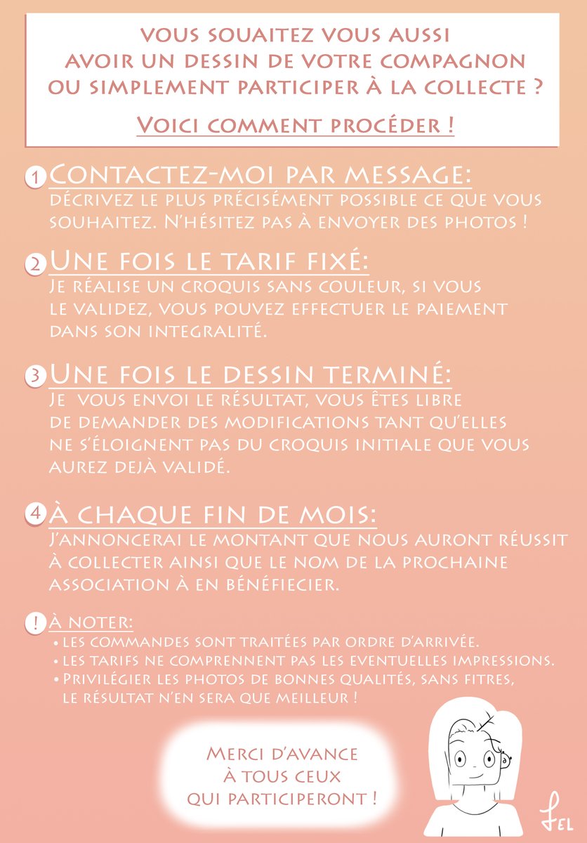 FelspathAndCo's tweet image. J'ai décidé d'ouvrir les commissions tout en m'engageant à reverser la moitié des bénéfices que nous auront collécté à une association animale.
J'espère que vous serez nombreux à commander un portrait de vos compagnons !