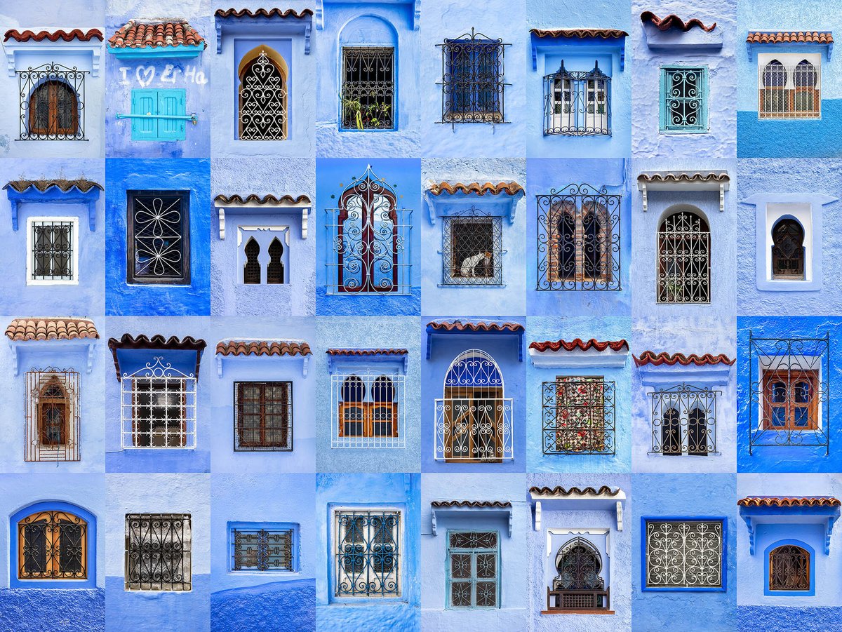 15. Windows of Chefchaouen, Morocco