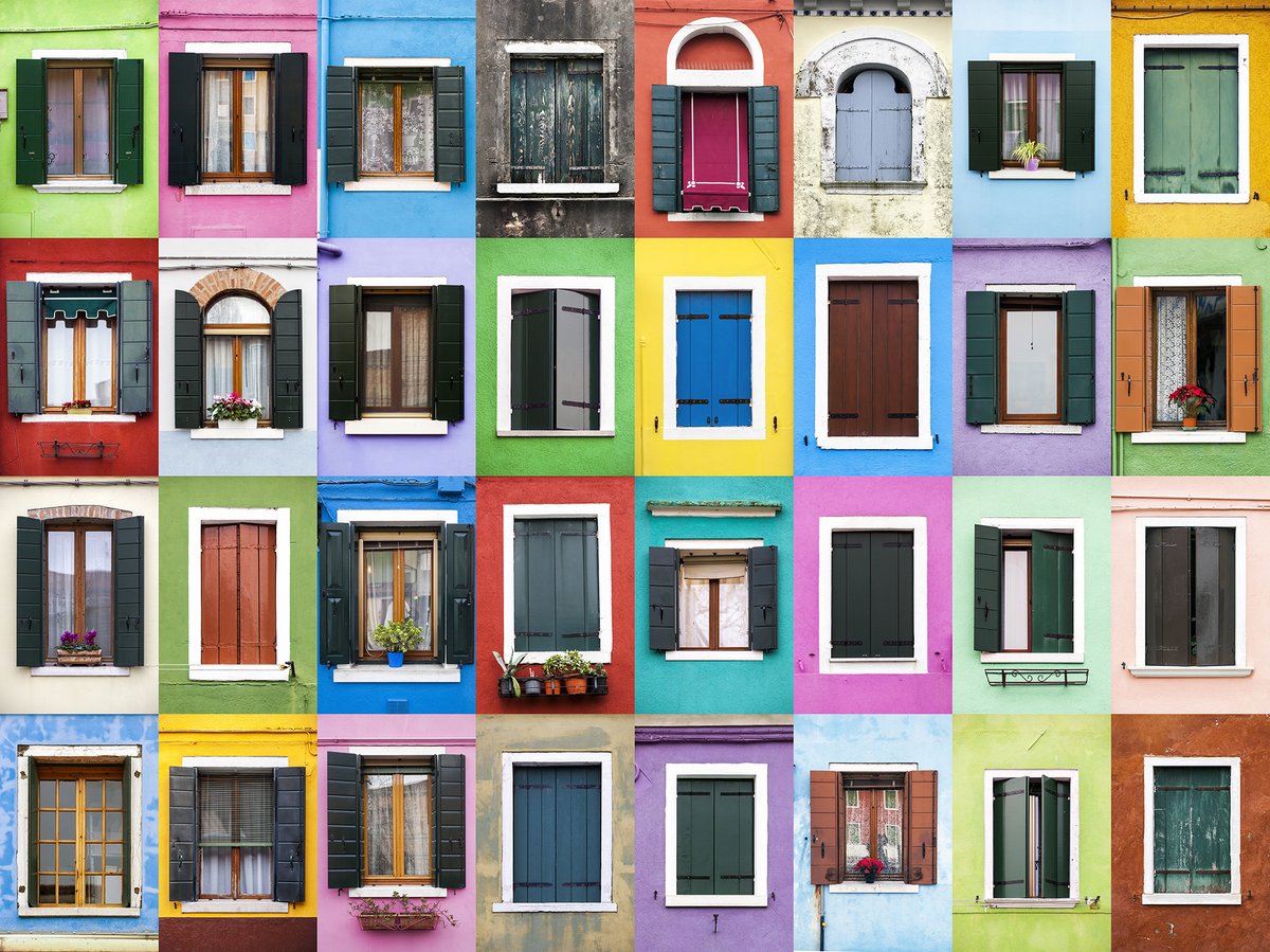21. Windows of Burano, Italy