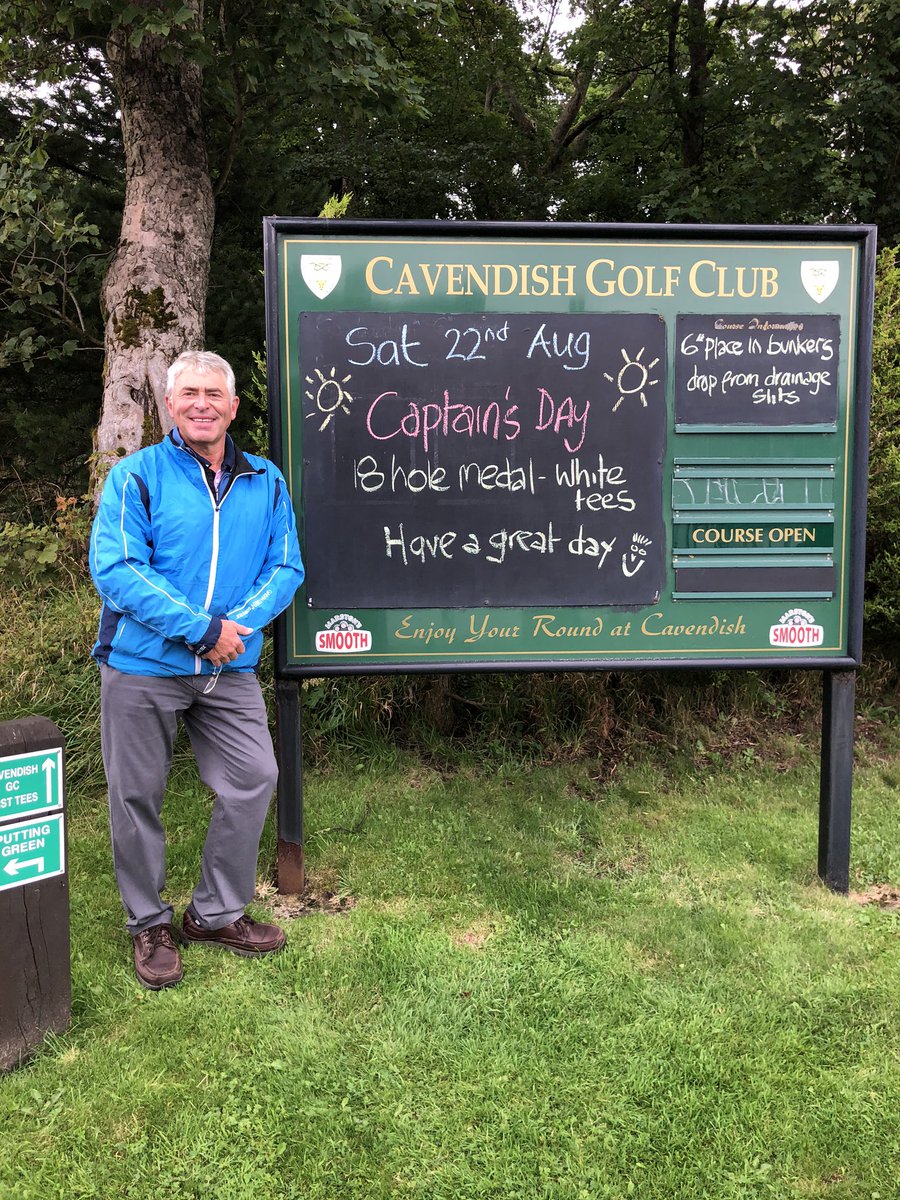 terryhayward's tweet photo. It’s been a #different #interesting year for our #Captain2020 but Mike Higgins has never stopped smiling. #Goodluck #CaptainCovid. It’s going to be a great day! @CavGC @derbyshiregolf @EnglandGolf https://t.co/1hroWkYVgg