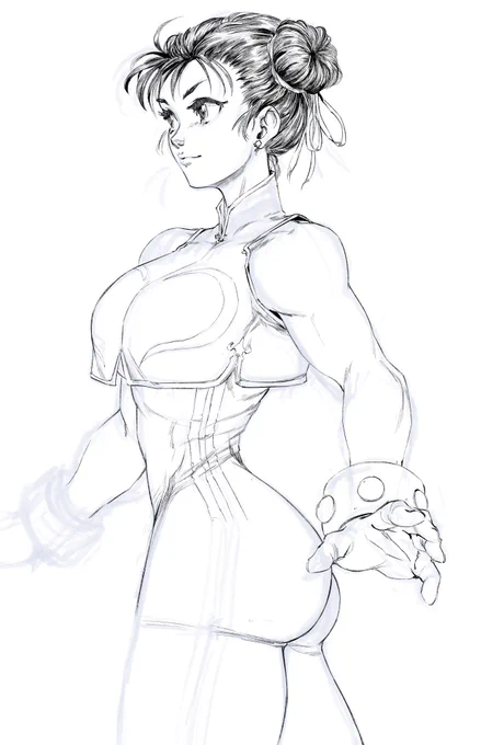 Started/continued some sketches before bed to unwind. Have a great weekend everyone! ??

#PanzerPaladin #Capcom #ChunLi #WIP 