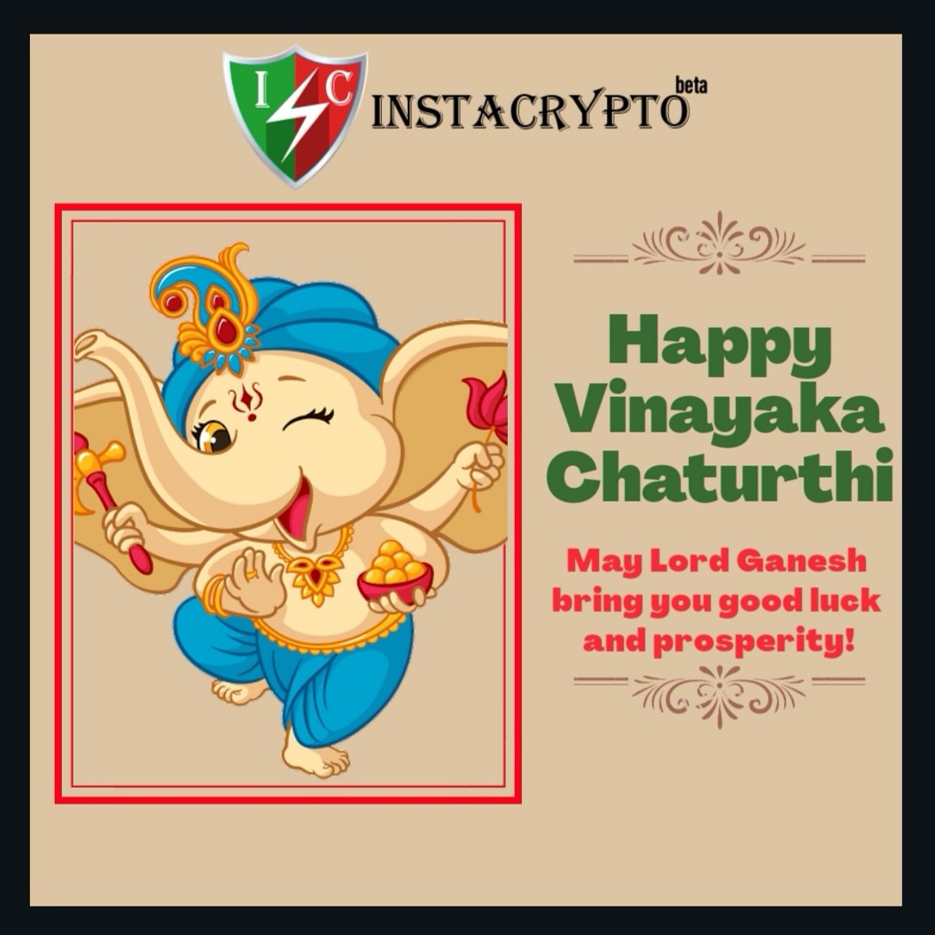 viveks64016190's tweet image. InstaCrypto wishes you happy vinayaka chaturthi... Let God bring good luck to you and your family.
#instacrypto #instaapp #cryptocurrency #assets